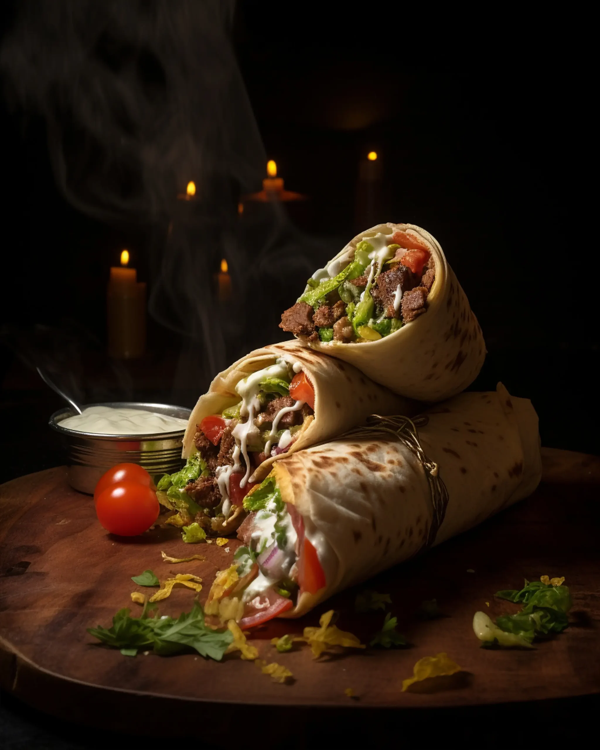 Guests sharing street food